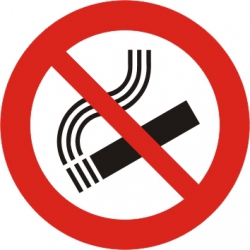 Zakaz palenia V. Naklejka.