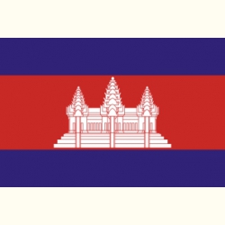 Flaga Kambodży Naklejka.
