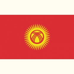 Flaga Kirgistanu Naklejka.