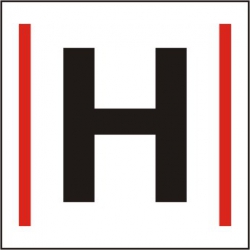 Hydrant "H". Naklejka.
