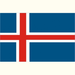 Flaga Islandii. Naklejka.