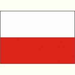 Flaga Polski. Naklejka.