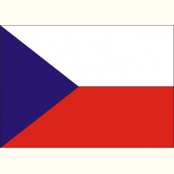 Flaga Czech. Naklejka.