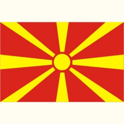 Flaga Macedonii. Naklejka.