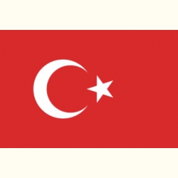 Flaga Turcji. Naklejka.