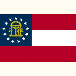Flaga Georgia. Naklejka. 