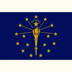 Flaga Indiana. Naklejka.