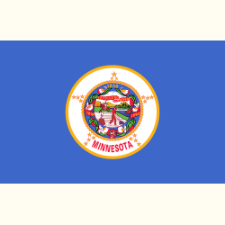 Flaga Minnesota. Naklejka.
