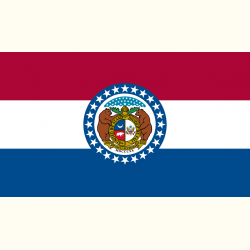 Flaga.  Missouri  Naklejka.