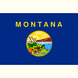 Flaga Montana. Naklejka.