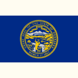 Flaga Nebraska. Naklejka.