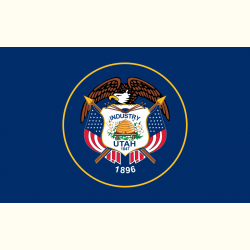 Flaga. Utah Naklejka.
