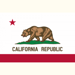 Flaga Kalifornia. Naklejka.