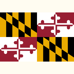 Flaga. Maryland. Naklejka.