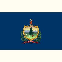 Flaga Vermont. Naklejka.