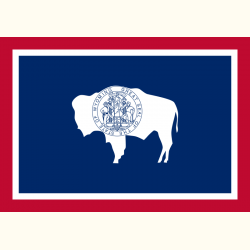 Flaga Wyoming. Naklejka.