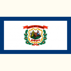 Flaga Wirginia Zachodnia. Naklejka.