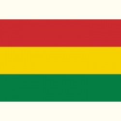 Flaga Boliiwi. Naklejka.