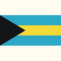 Flaga Wysp Bahama. Naklejka
