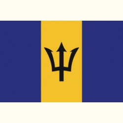 Flaga Barbadosu. Naklejka