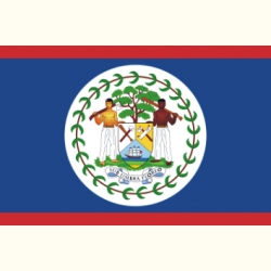 Flaga Belize. Naklejka