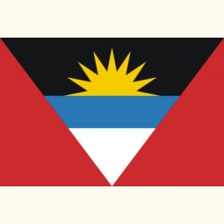 Flaga Antigui i Barbudy. Naklejka.