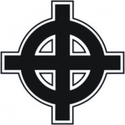 Krzyż celtycki. Naklejka z symbolem.