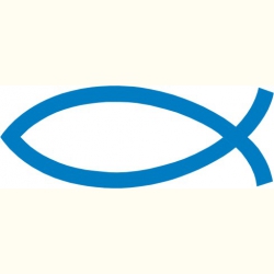 Ryba. Naklejka znak Chrześcjiaństwa 4