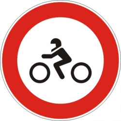 Zakaz jazdy / wjazdu rowerami. Naklejka