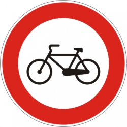 Zakaz jazdy rowerami. Naklejka 4